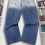 Distressed Blue Denim Jeans image 3