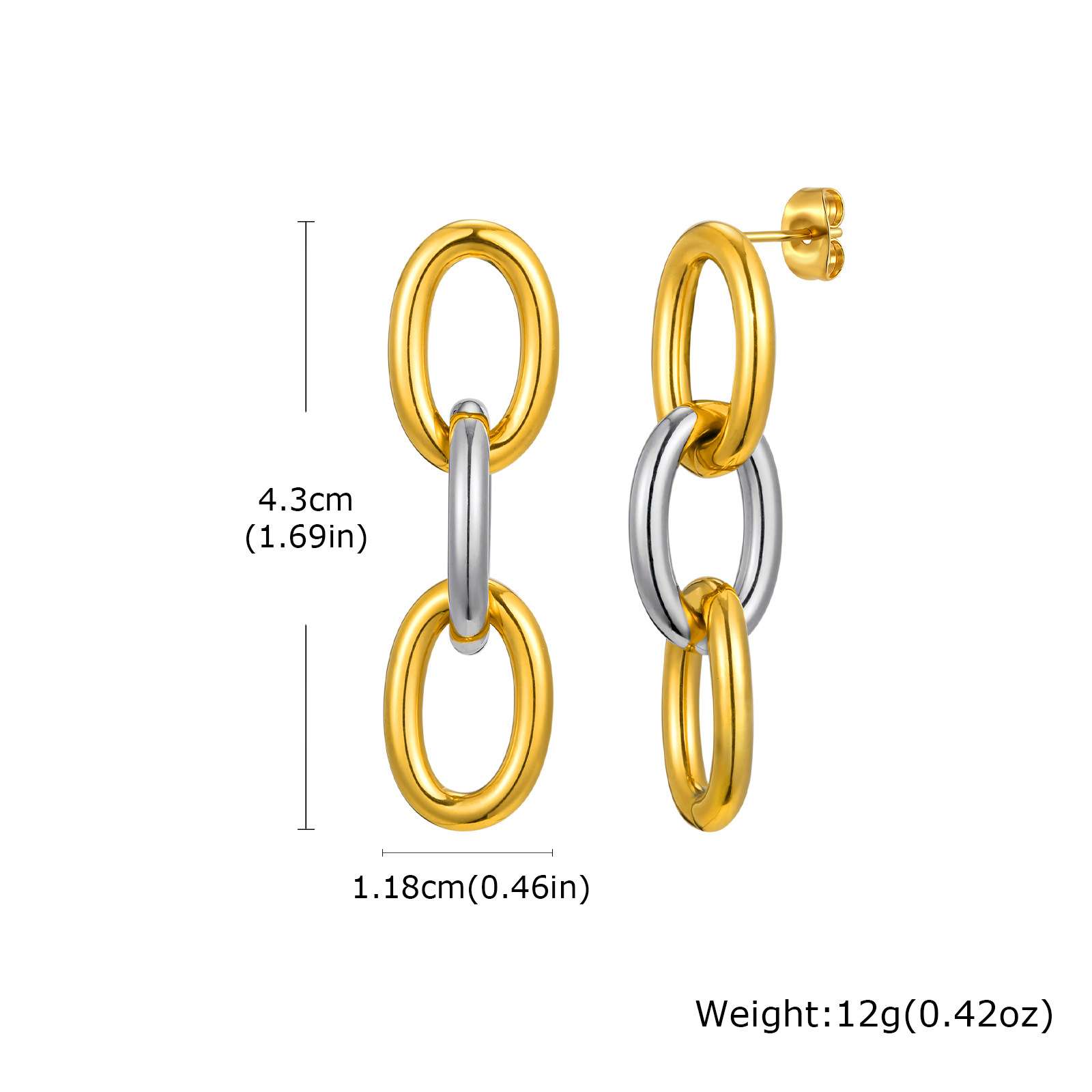 Chain Link Drop Earrings image 3