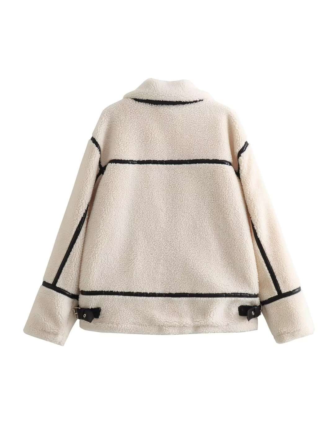 Cozy Beige Faux Shearling Jacket image 5
