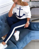 Long Sleeve Anchor Activewear Set - 3XL, White image
