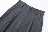 Casual Zipper High Waist Striped Trouser image 4