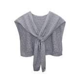 Solid Korean Knit Shawl Autumn Winter image 7