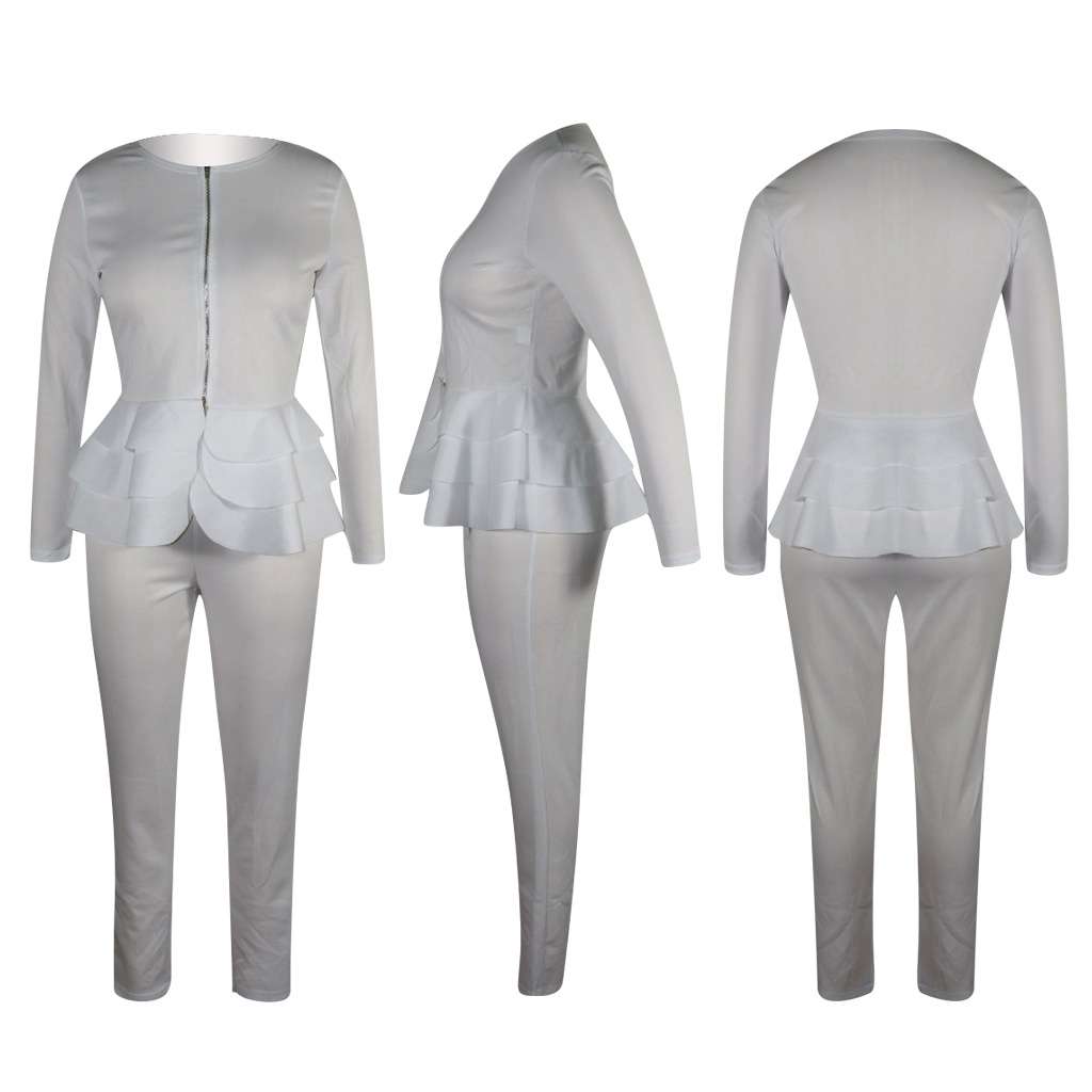 Tracksuit Zipper Jacket Bodycon Leggings image 5