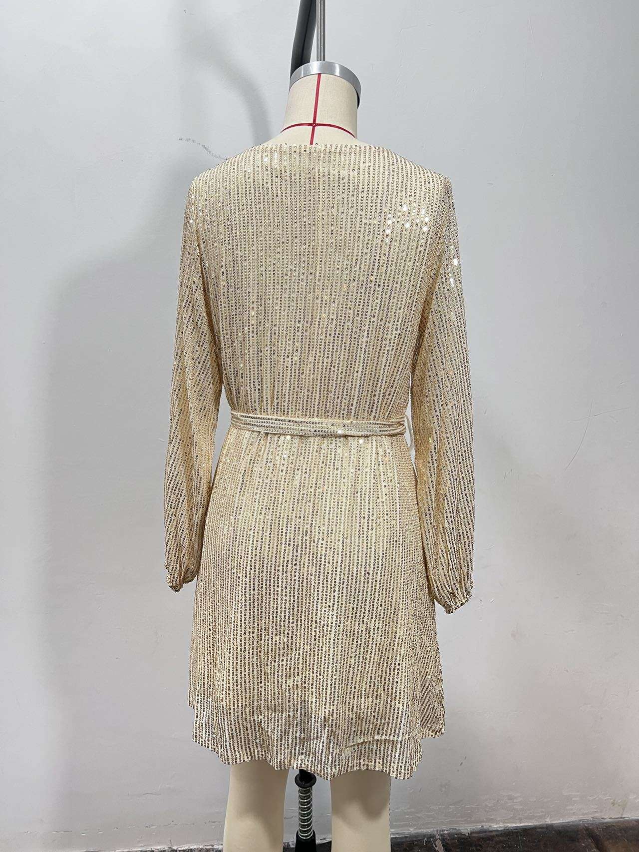 Sequins Glitter Mini Dress Cocktail Club Party image 6