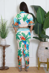 Tropical Print Two-Piece Set image 2