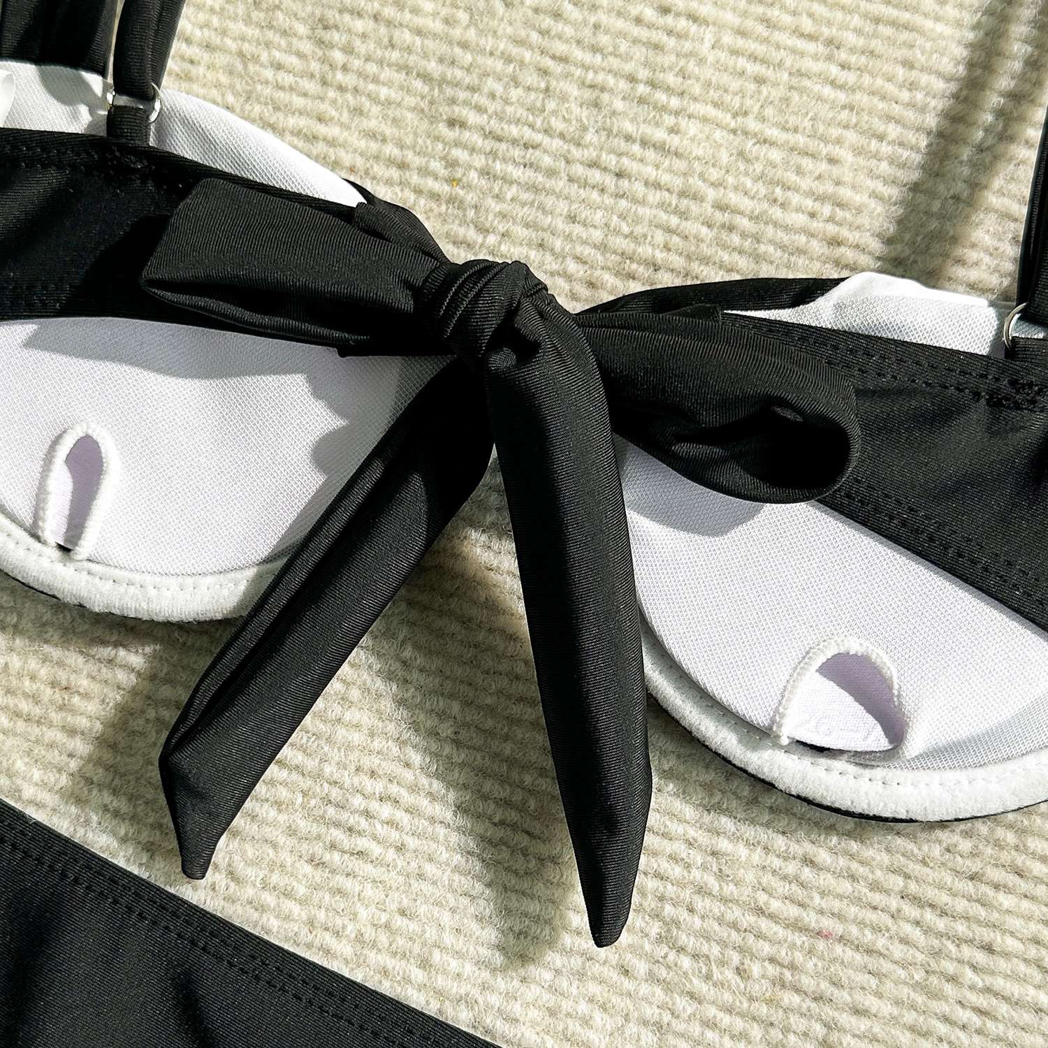 Color Block Bikini and Skirt Set image 5