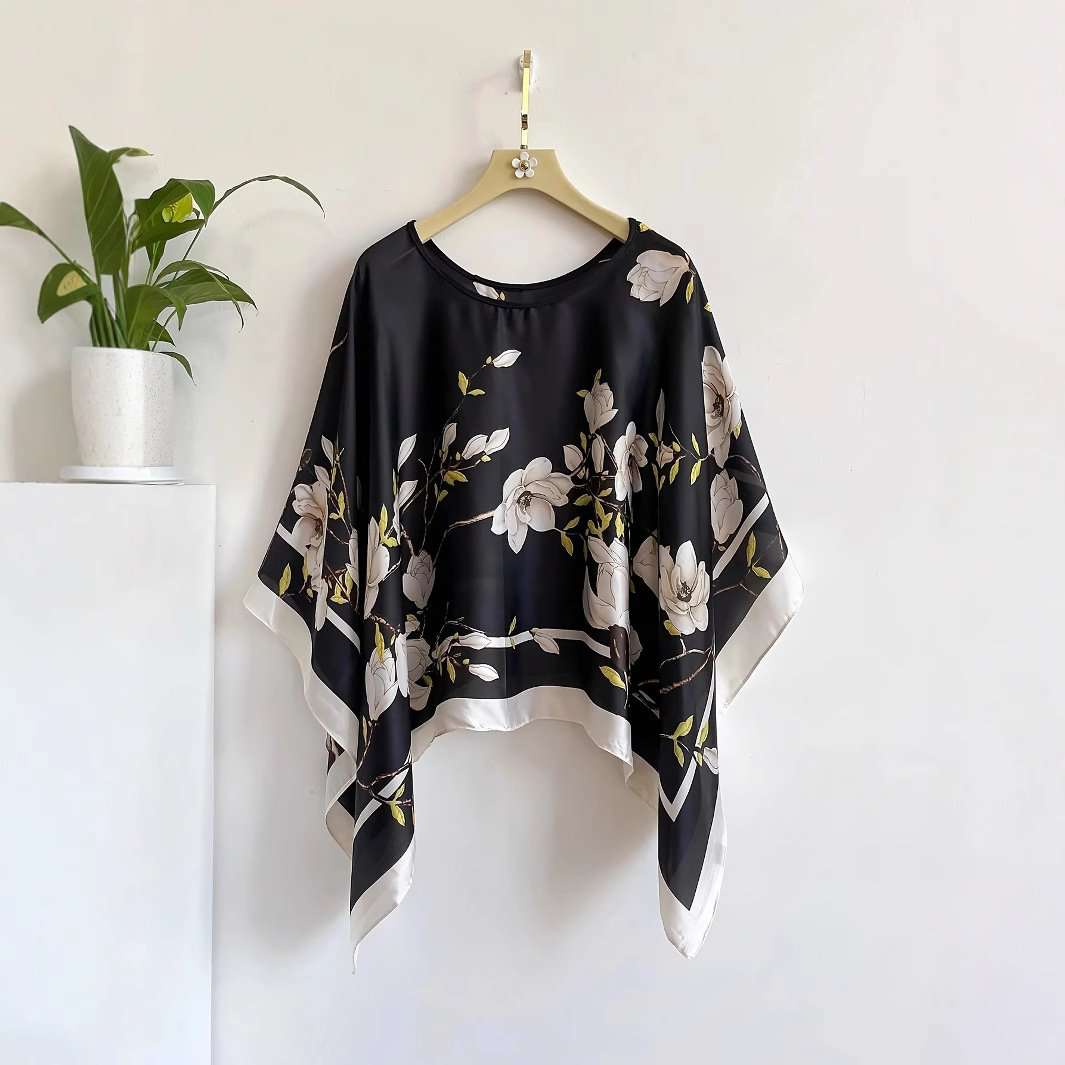 Floral Print Poncho Blouse image 1