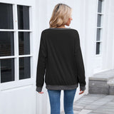 Long Sleeve Sweater with Contrast Cuffs and Hem image 5