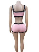 Two-Piece Crop Top and High-Waist Shorts Set image 5