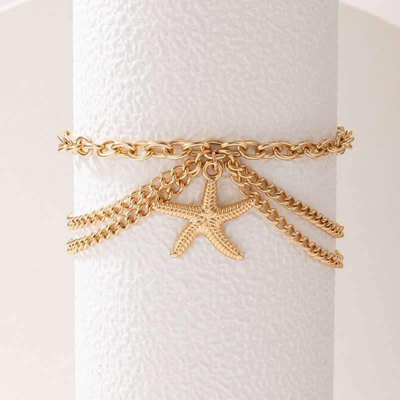 Gold Starfish Anklet image 2