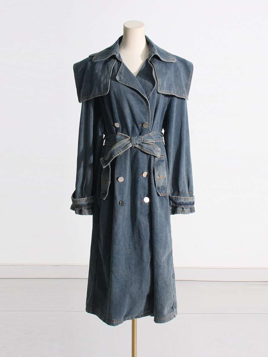 Denim Trench Coat image 1