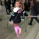 Retro Racer-Inspired Two-Piece Crop Top & Mini Skirt Set image 2