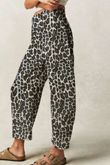 High-Waisted Leopard Print Wide-Leg Pants image 2