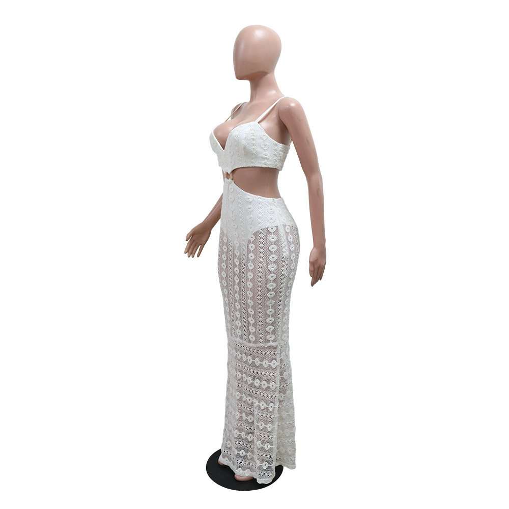 Crochet Cut-Out Maxi Dress image 3
