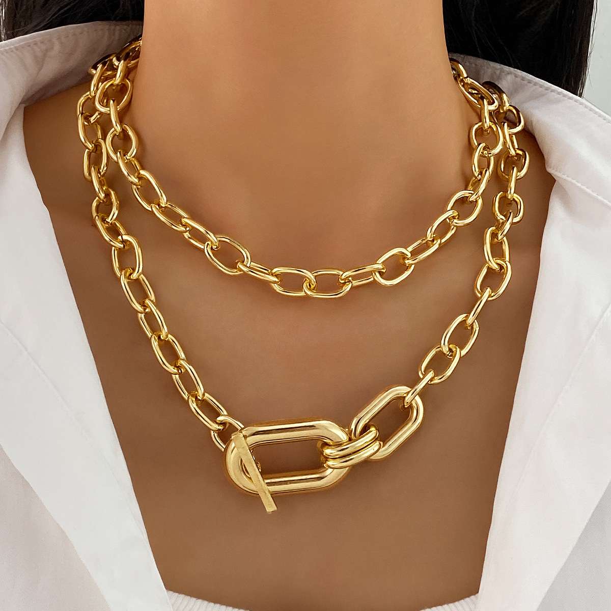 Bold Oversized Chain Necklace image 1