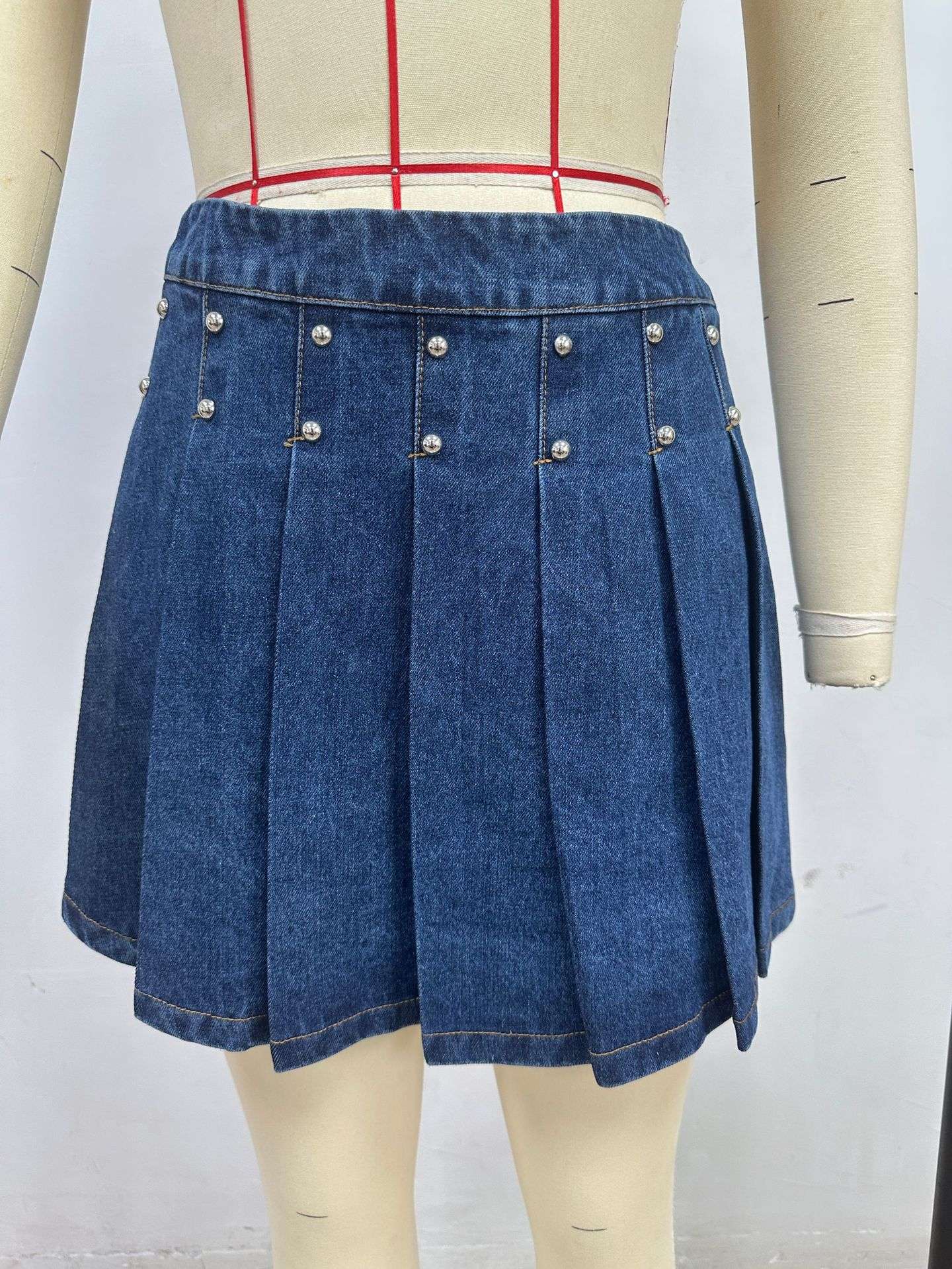 Studded Flared Mini Skirt image 3