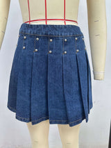 Studded Flared Mini Skirt image 3