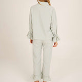 Casual 2-piece Suit Bell Sleeve Top Mesh Trousers image 4