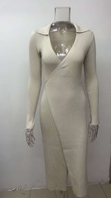 Ribbed-knit Wrap Midi Dress image 7