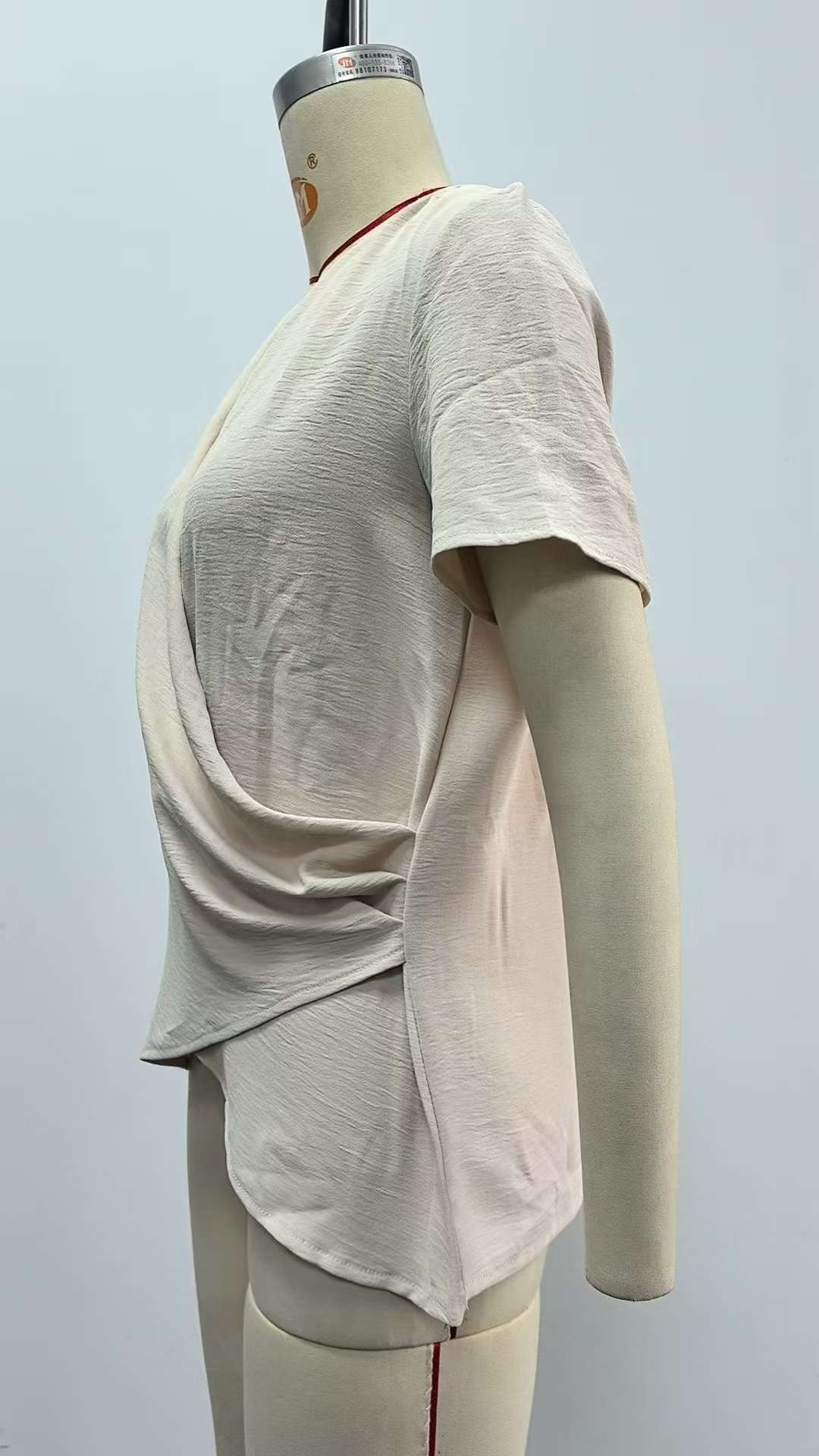 Elegant Draped Short-Sleeve Top image 6