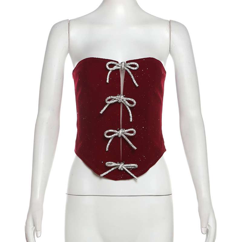 Elegant Strapless Top & Skirt Sets image 5