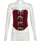 Elegant Strapless Top & Skirt Sets image 5