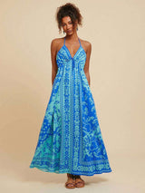 Floral Maxi Dress with Spaghetti Straps image 7