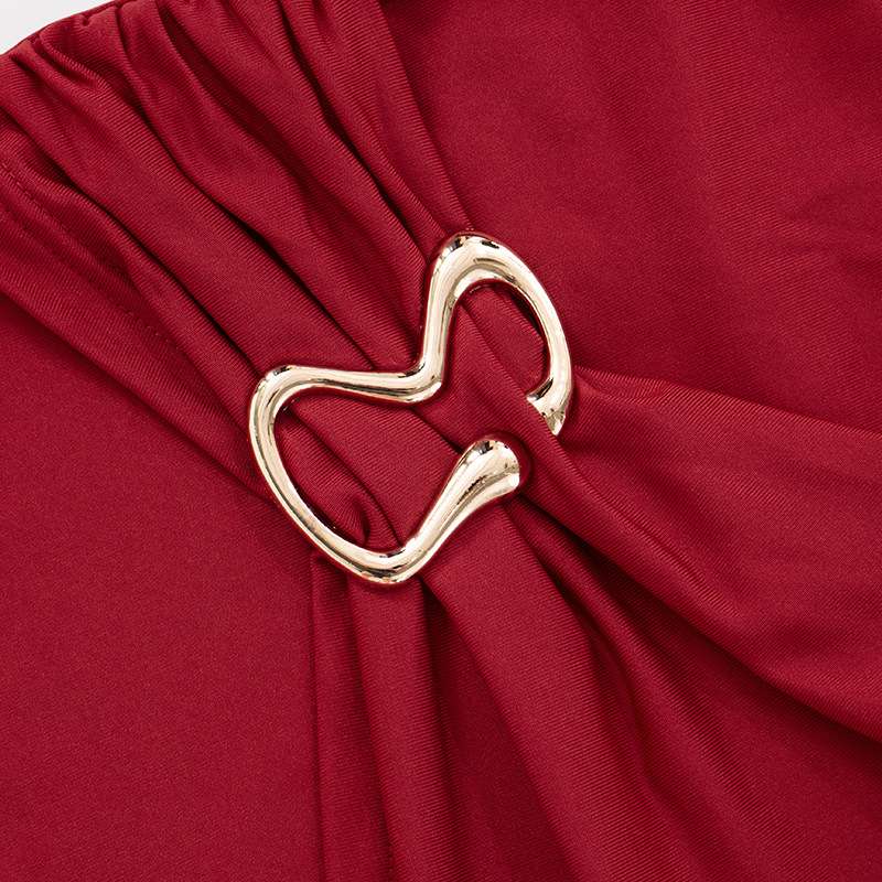 Ruched Tank Top with Silver Buckle image 4