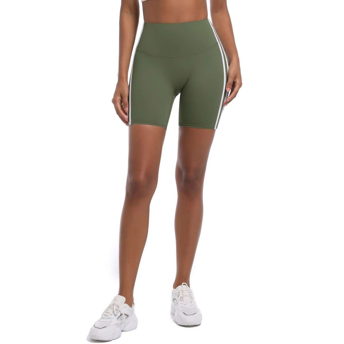 Seamless High-Waisted Biker Shorts image 1