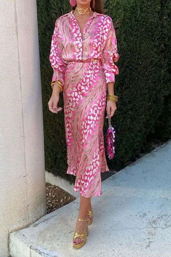 Animal Print Shirt and Skirt Set image 0