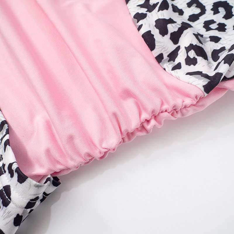 Halter Leopard Print Top and Shorts Set image 5