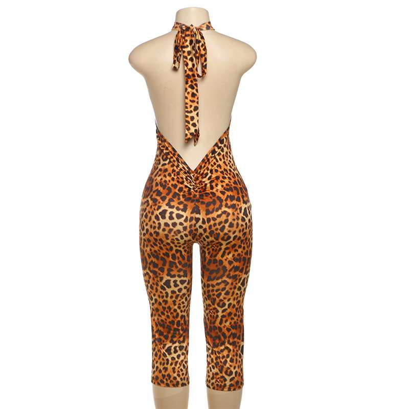 Leopard Print Halter Neck Jumpsuit image 5