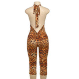 Leopard Print Halter Neck Jumpsuit image 5