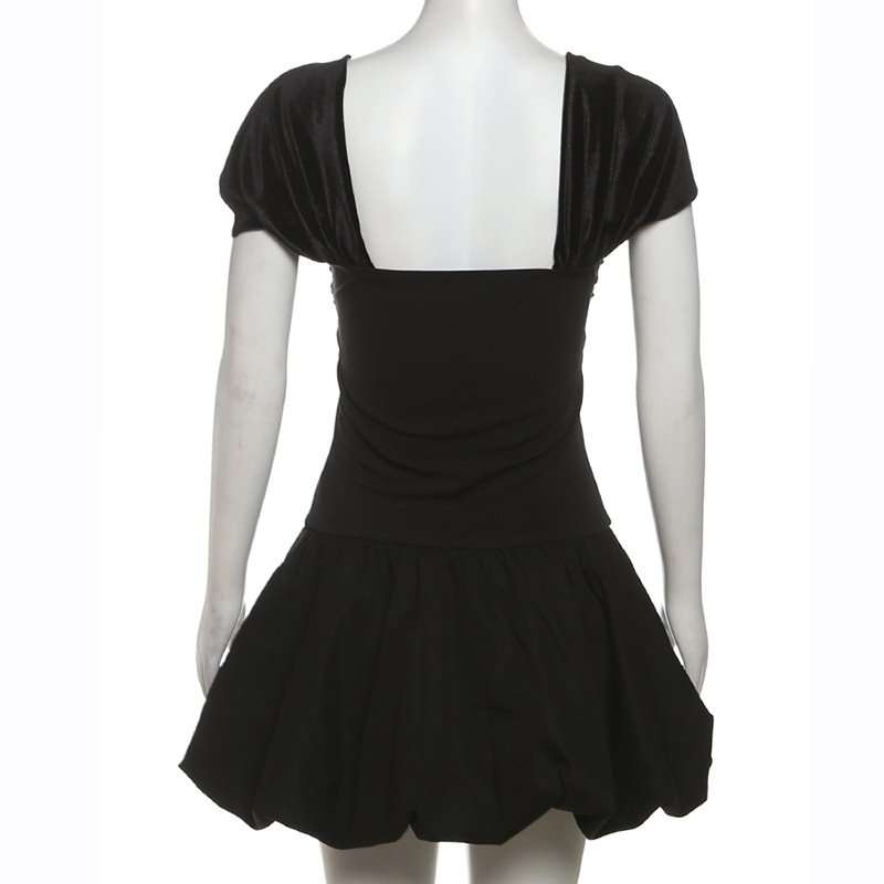 Ruched Bubble Mini Dress image 3