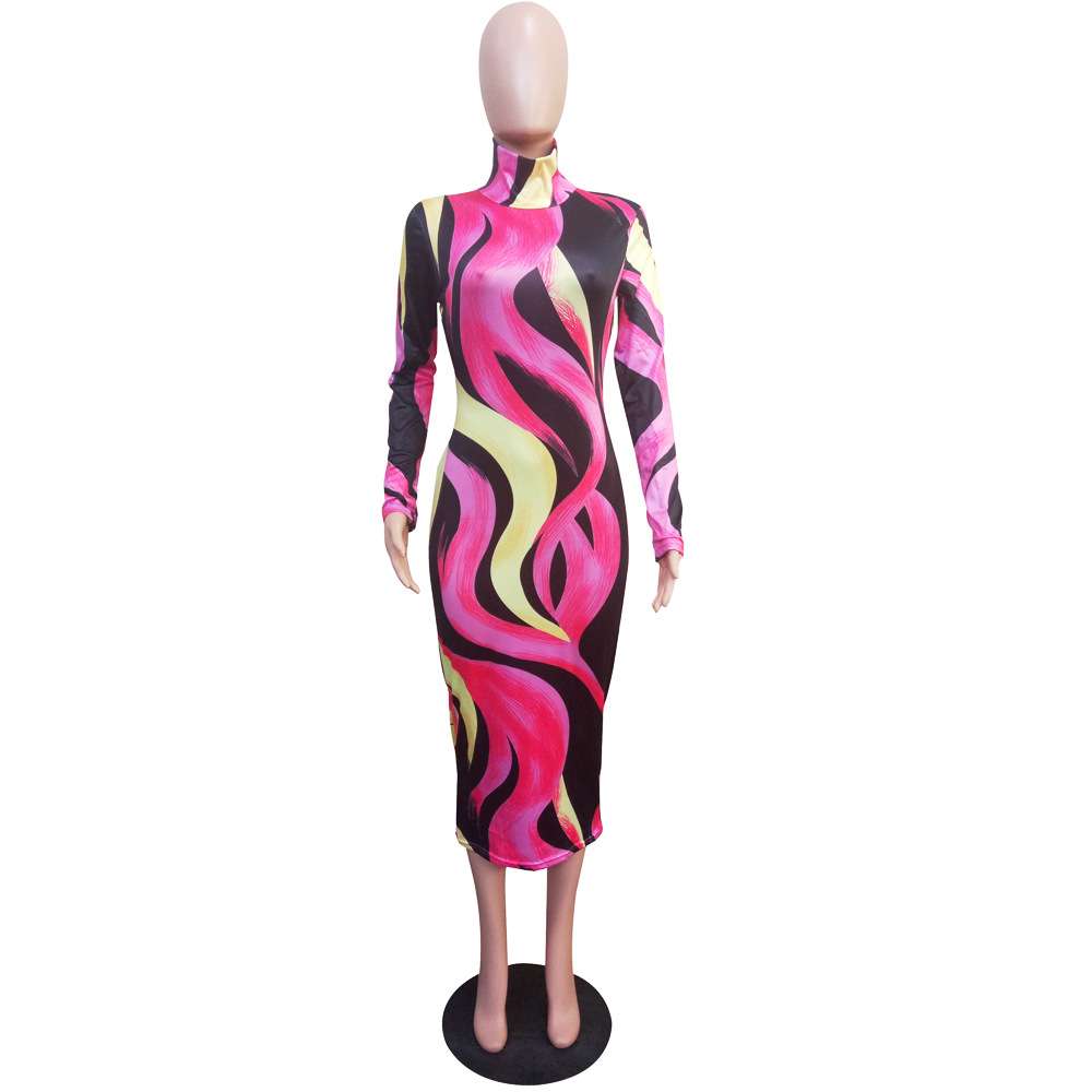 Abstract Print Slim Fit  Dress image 4