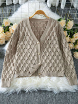 Cozy Knit Cardigan with Gold Buttons image 2