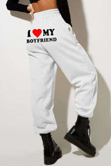 I Love My Boyfriend Sweatpants image 1