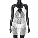 Elegant Lace Cami Dress with Ruffle Details image 2