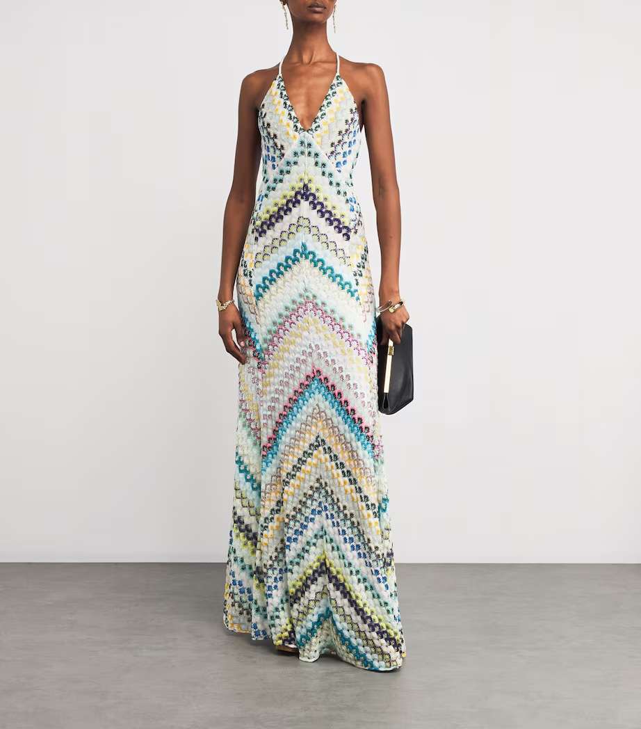 Colorful Chevron Maxi Dress image 3
