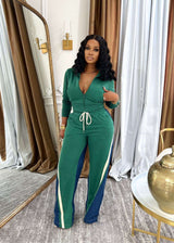 Sporty Tracksuit Set - L, Lake Green image