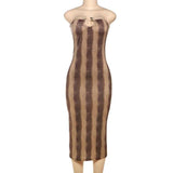 Snakeskin Strapless Bodycon Midi Dress image 2