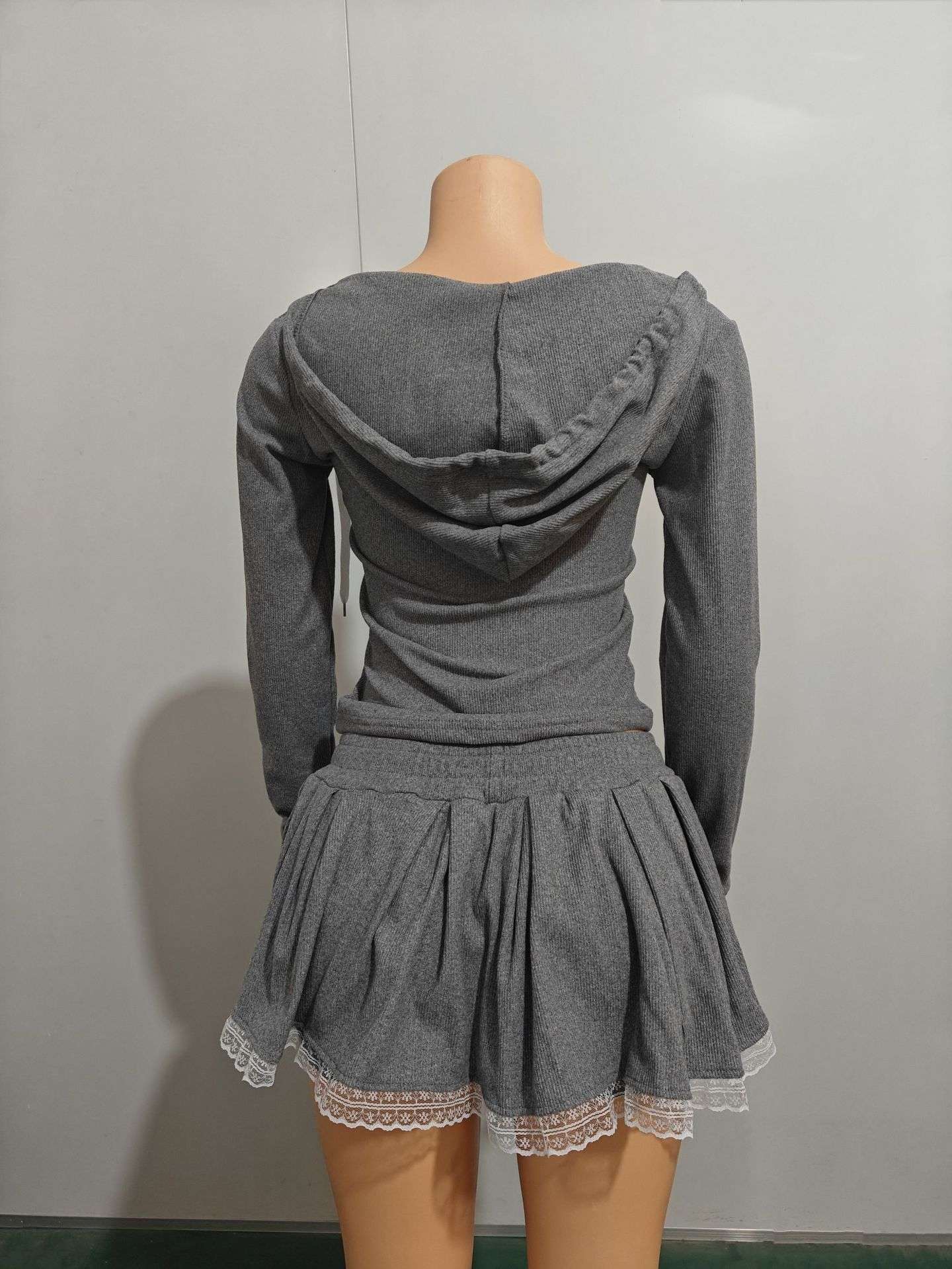 Cozy Hoodie & Pleated Skirt Set image 2
