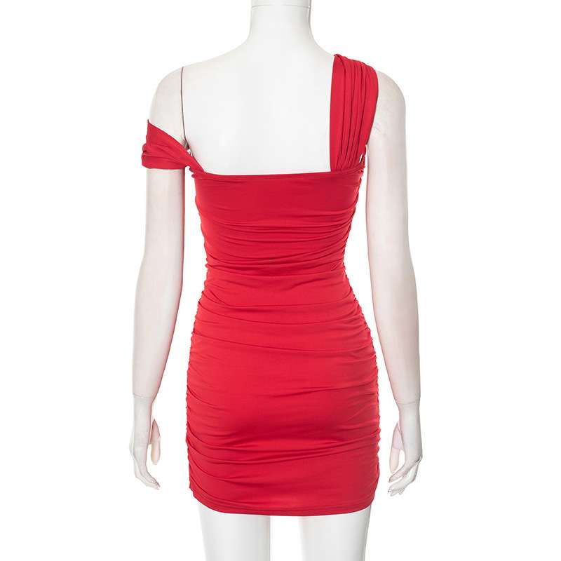 Chic Off-Shoulder Bodycon Dress with Ruched Detailing image 3