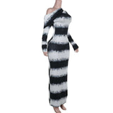 Monochrome Seduction Maxi Dress image 3
