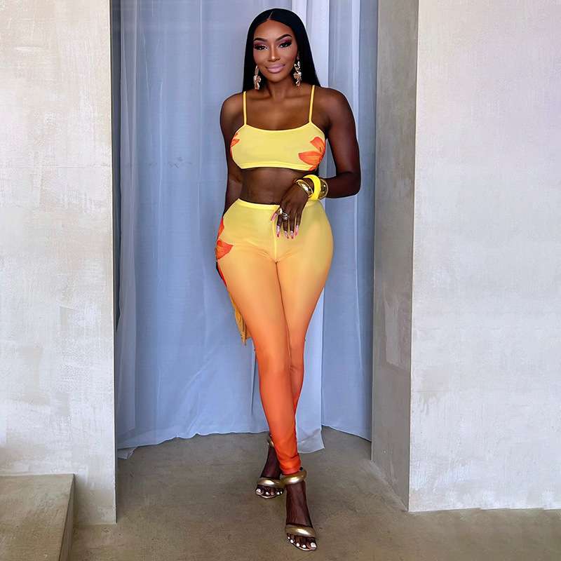 Two-Piece Outfit with Floral Accents image 2