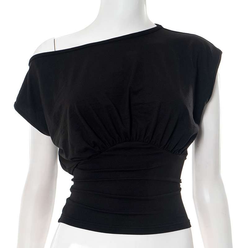 Stylish Off-Shoulder Draped Top image 3