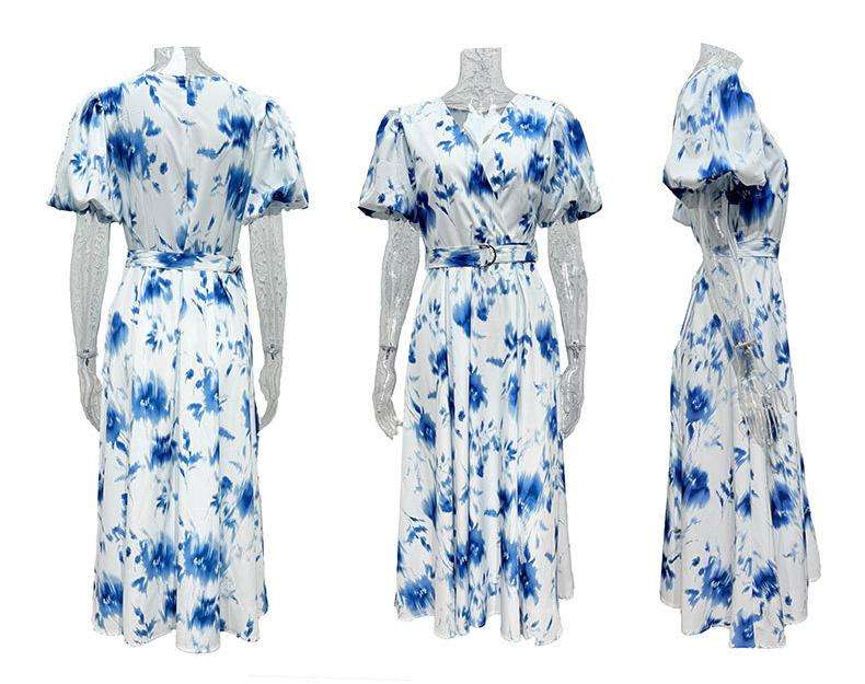 Tie-Dye Belted Midi Dress image 3