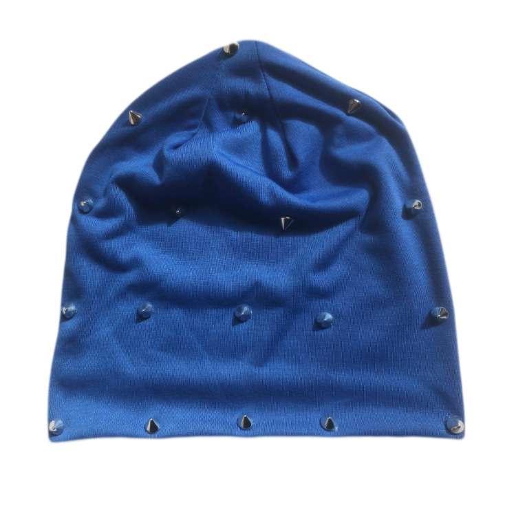 Unisex Rivet Beanie Hat - Free Size, Blue image