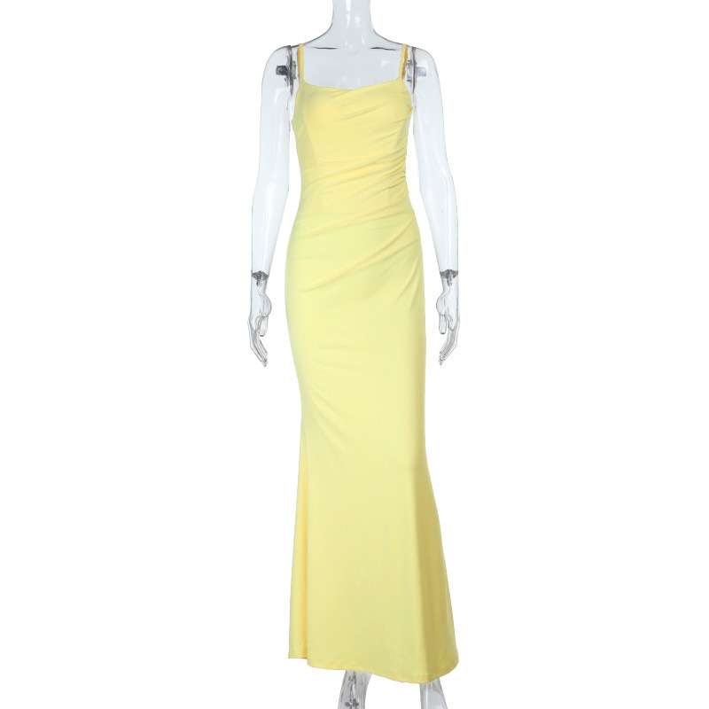 Stylish Yellow Maxi Dress image 4