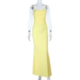 Stylish Yellow Maxi Dress image 4